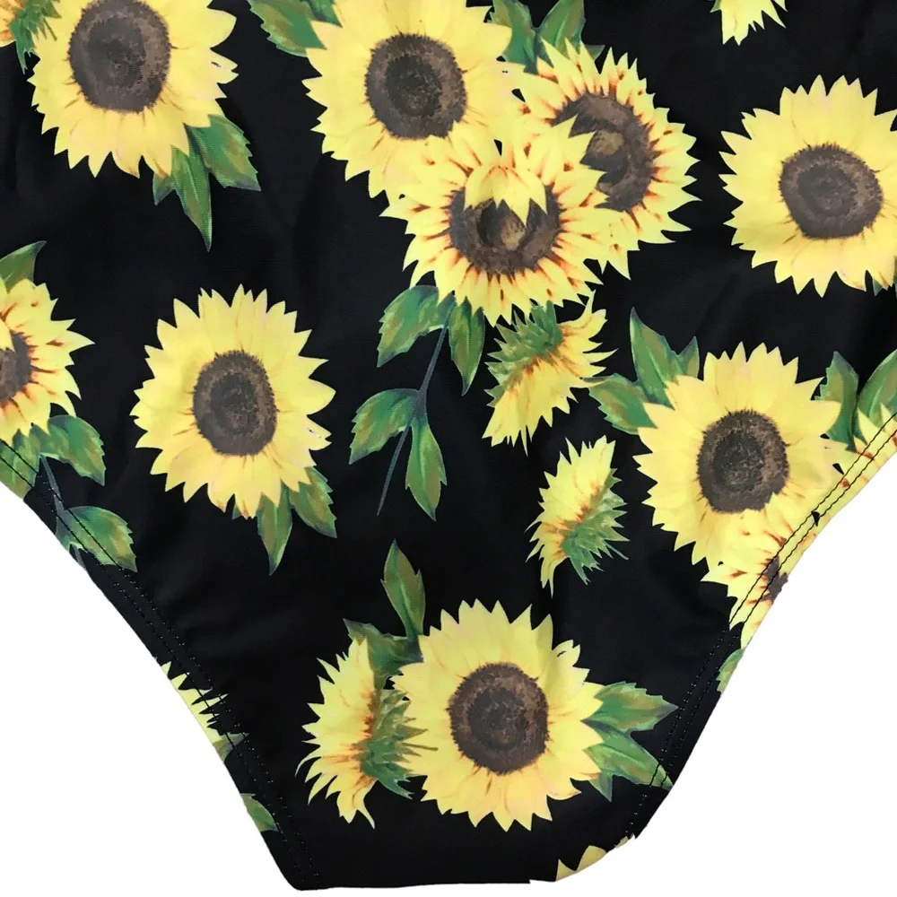 Shein sunflower halter one piece bathing suit - Picture 8 of 10